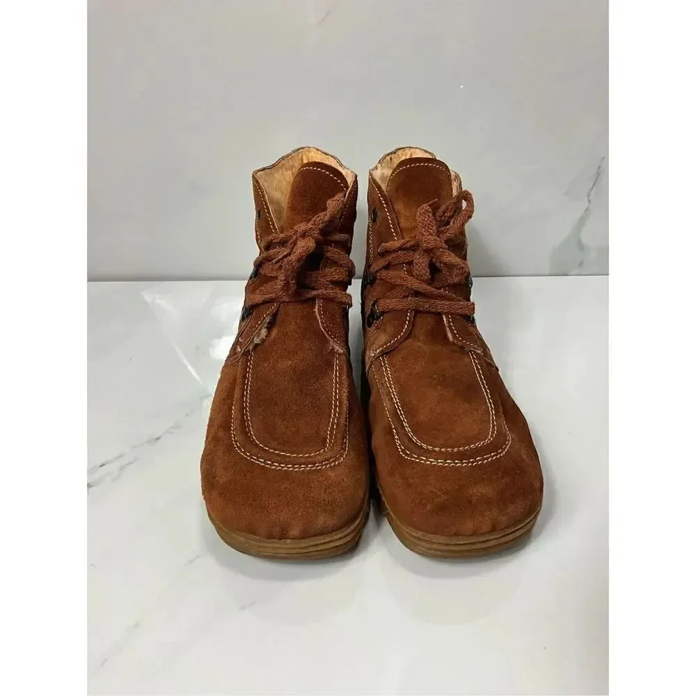 VINTAGE 50/60’s RARE J. S. RAUB Suede Sherpa lined shoes boots